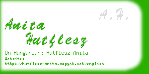anita hutflesz business card